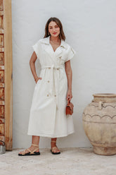 HAVANA DENIM LONGLINE TRENCH VEST